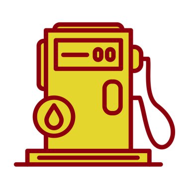 Benzin pompası ikonu. Web için gaz pompası vektör simgelerinin özet çizimi