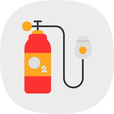Yangın söndürücüsü. Basit resimleme