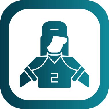 Kadın oyuncu simgesi, vektör illüstrasyonu 