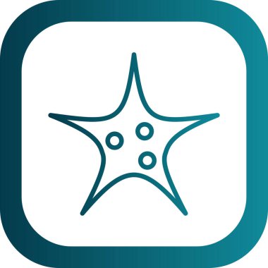 güzel denizyıldızı vektör çizgisi simgesi