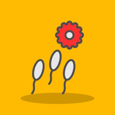 Bir çiçek simgesinin vektör illüstrasyonu