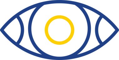 Göz düzlüğü simgesi, vektör çizimi