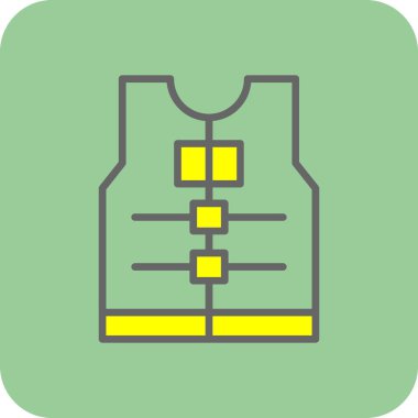 yelek simgesi, vektör biçimi