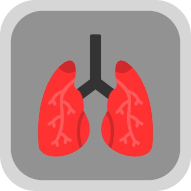 akciğerler web simgesi basit illüstrasyon 