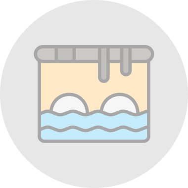 su renkli vektör simgesi