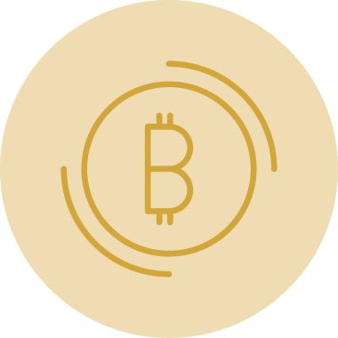 bitcoin. Web simgesi basit illüstrasyon 