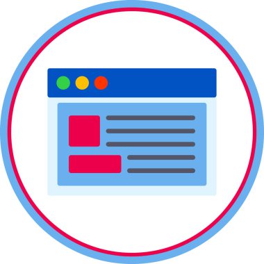 Web sayfası. Web simgesi basit illüstrasyon