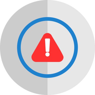 Dikkat uyarı simgesi tam taslak biçiminde 