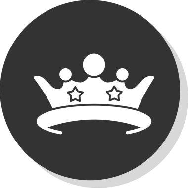 Arka planda izole edilmiş moda tarzında taç simgesi