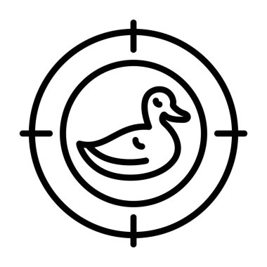 ördek simgesi vektör illüstrasyonu