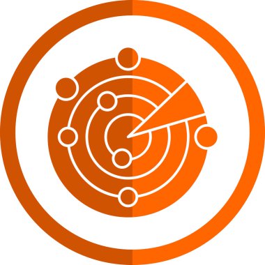 Radar modern simgesinin vektör illüstrasyonu              