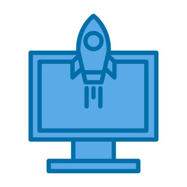 başlangıç vektörü kabartma renk simgesi