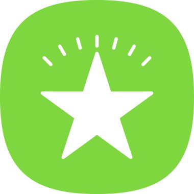 Basit düz yıldız ikon vektör çizimi tasarımı