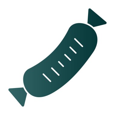 Bir sosis simgesinin vektör çizimi