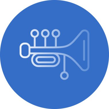 Tuba vektörü basit simgesi