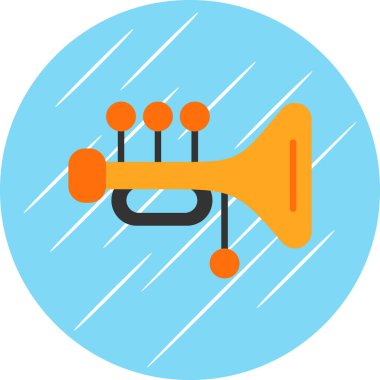 Tuba vektörü basit simgesi