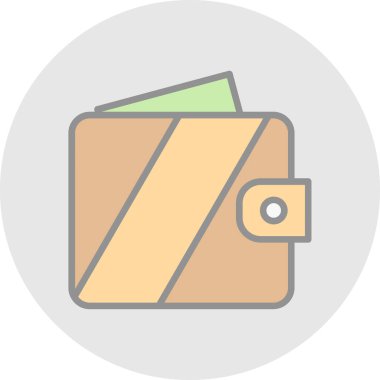 wallet icon, vector illustration simple design