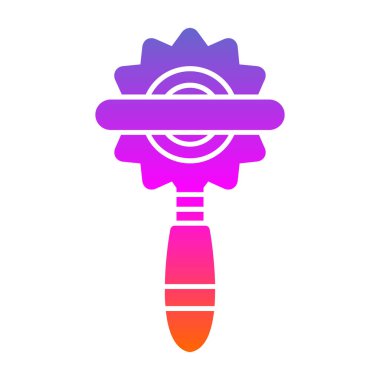 İzole edilmiş tek bir çiçek simgesinin vektör çizimi.