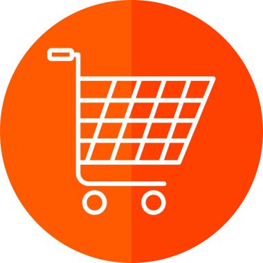 Alışveriş arabası ikonu, illüstrasyon 