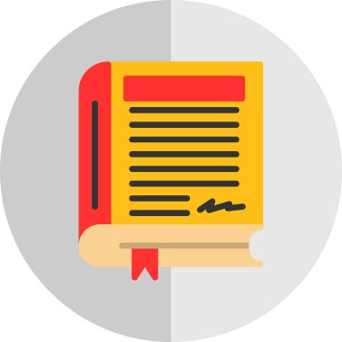 Kitap satırı simgesi, vektör çizim 