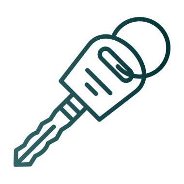 Araba anahtarı. Web simgesi basit illüstrasyon              