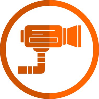 CCTV kamera simgesi, vektör illüstrasyonu