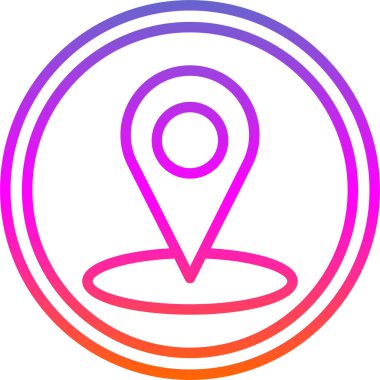 konum pin simgesi, vektör illüstrasyonu basit tasarım