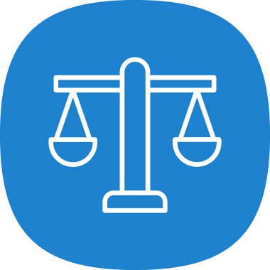 Ölçek simgesi, vektör illüstrasyonu basit tasarım