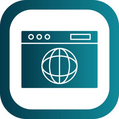 Web tarayıcı simgesi vektör illüstrasyonu 