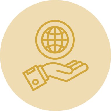 genel ağ vektörü ince çizgi simgesi