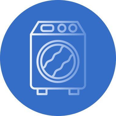 Bir çamaşır makinesinin vektör çizimi