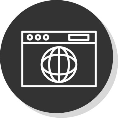 Web tarayıcı simgesi vektör illüstrasyonu 