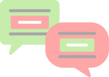 Konuş. Web simgesi basit illüstrasyon