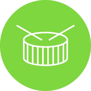 Vektör illüstrasyonu, Davul simgesi.