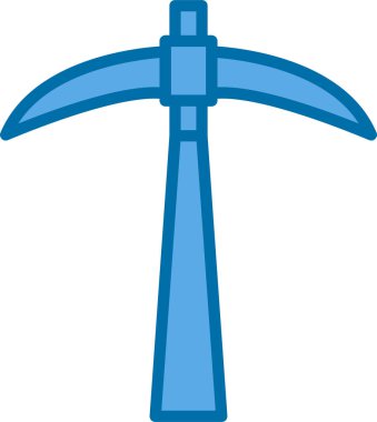 Kazma simgesi vektörü. düz resimleme                        