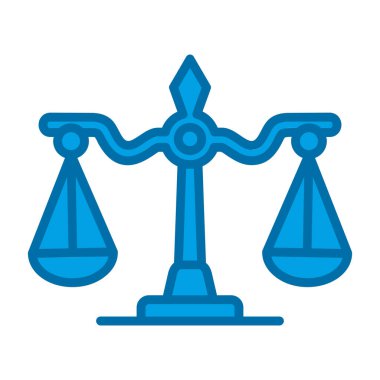 Adalet simgesi vektör illüstrasyon tasarımını dengele