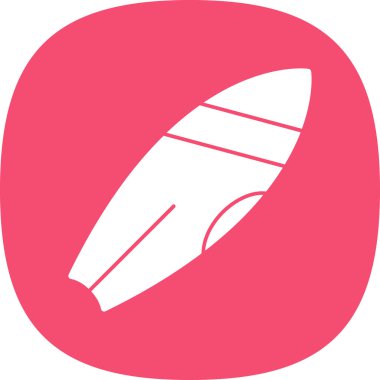 Sörf tahtası simgesinin vektör çizimi 