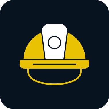 vektör inşaat kask simgesi