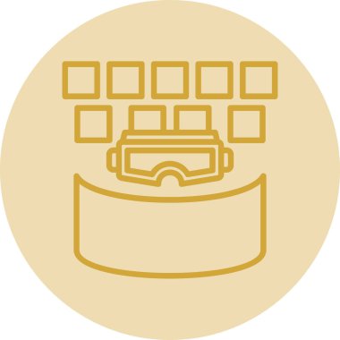 Altın çerçevenin modern bir simgesinin vektör çizimi