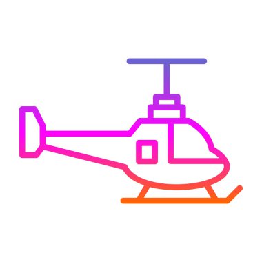 Helikopter. Web simgesi basit illüstrasyon