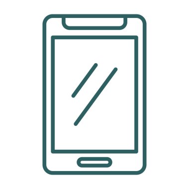 Akıllı telefon simgesinin vektör illüstrasyonu 