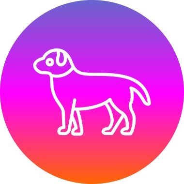 köpek simgesi, vektör illüstrasyonu basit tasarım