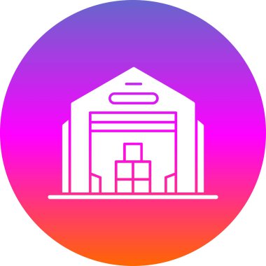 Depo simgesi vektör illüstrasyonu