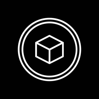 Küp simgesi, vektör illüstrasyon tasarımı