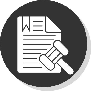 Yasal belge simge vektör çizim 