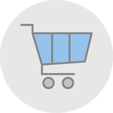 Alışveriş arabası ikonu, illüstrasyon 
