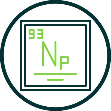 Neptunyum simgesi vektör çizimi