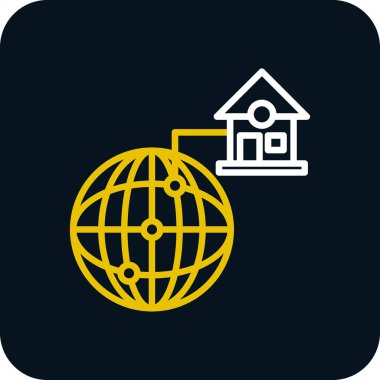 genel ağ simgesi, vektör illüstrasyonu