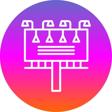 reklam panosu simgesi, vektör illüstrasyonu basit tasarım