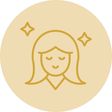 kadın avatar simgesi, vektör illüstrasyonu 